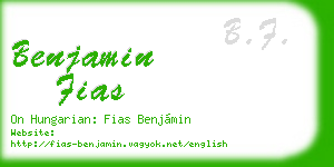 benjamin fias business card